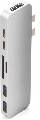 USB  Hyper HyperDrive DUO 7-in-2 Hub  USB-C MacBook Pro/Air. : HDMI, 2 x USB-A, Micro SD, SD, 2x USB-C Power Delivery.  