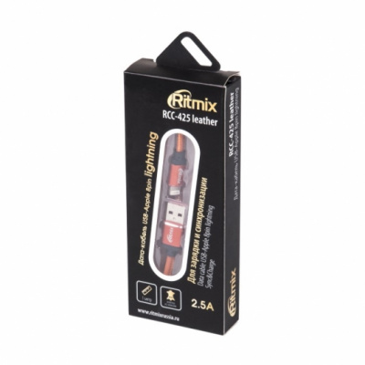  Lightning 8 pin-USB, 1 , 2,5 A, . ,   ,    RITMIX RCC-425 Leather