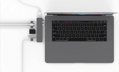 USB  Hyper HyperDrive PRO 8-in-2 Hub  USB-C MacBook Pro/Air. : HDMI, 2 x USB-A, Micro SD, SD, 2x USB-C Power Delivery, Mini DisplayPort.  	