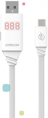  JOYROOM, USB - microUSB, 1, LED SCREEN,  JR-ZS200m White