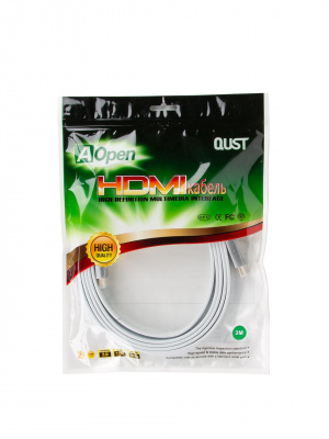  HDMI 19M/M ver 2.0, 3M, AOpen <ACG568F-S-3M> - Flat