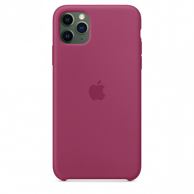- Apple  iPhone 11 Pro Max Silicone Case - Pomegranate MXM82ZM/A