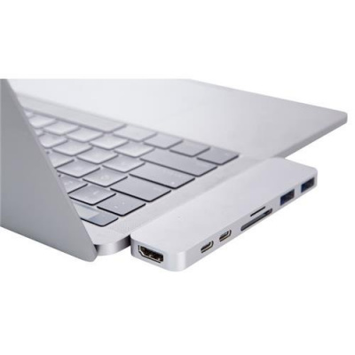 USB  Hyper HyperDrive DUO 7-in-2 Hub  USB-C MacBook Pro/Air. : HDMI, 2 x USB-A, Micro SD, SD, 2x USB-C Power Delivery.  