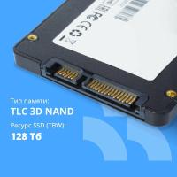 CBR SSD-256GB-2.5-BS24b, Внутренний SSD-накопитель, серия "Base", 256 GB, 2.5", SATA III 6 Gbit/s, 3D TLC NAND, R/W speed up to 550/500 MB/s, TBW (TB) 128, OEM