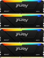  DDR4 4x8GB 3200MHz Kingston KF432C16BB2AK4/32 Fury Beast Black RGB RTL PC4-25600 CL16 DIMM 288-pin 1.35 dual rank Ret
