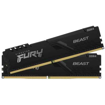   32Gb Kingston Fury Beast Black KF432C16BBK2/32 DDR 4 DIMM PC25600, 3200Mhz, CL16 (Kit of 2) (retail)