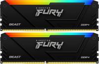   32Gb DDR4 3200MHz Kingston Fury Beast RGB KF432C16BB12AK2/32WP 2x16Gb KIT