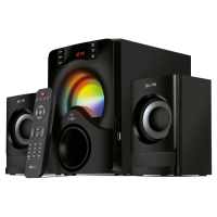 Колонки SVEN MS-312 чёрные (2x20W + 20W, Bluetooth, ПДУ, USB flash, LED-дисплей, FM-радио, RGB подсветка)