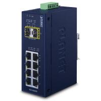   PLANET IGS-1020TF  IP30 Industrial 8-Port 10/100/1000T + 2-Port 100/1000X SFP Ethernet Switch (-40~75 degrees C)