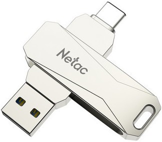 USB Flash  64Gb Netac U782C Silver