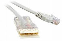 ����-���� 110 ��� - RJ-45 Hyperline PC-110-RJ45-4P-C5e-1M-LSZH-GY , 4 ����, Cat.5e, LSZH, 1 �, �����