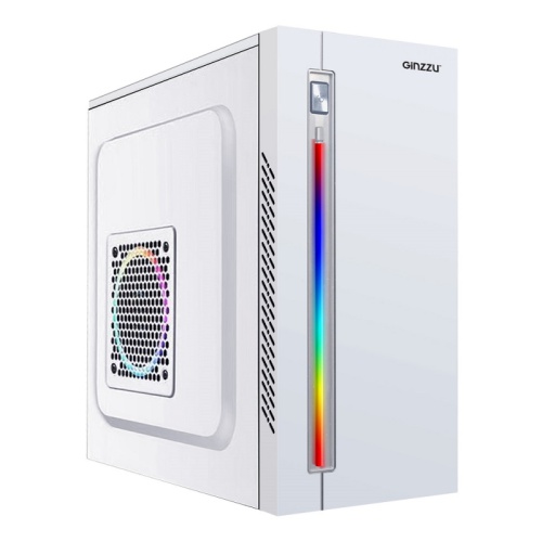  MiniTower Ginzzu D380, RGB, mATX, 2xUSB2.0, , 