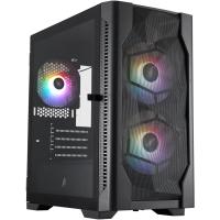 ������ 1STPLAYER DK D4-M FRGB Black / mATX / 2x140mm & 1x120mm FRGB fans / D4-M-BK-2F1P-1F1
