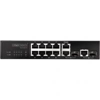  8-Port 10/100BASE-TX + 2 Combo G (RJ-45/SFP), SFP dual speed 100BASE-X/1000BASE-X, Fanless Design, AC Edge-corE L2 Fast Ethernet Switch 4