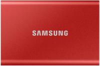    1Tb SSD Samsung T7, PCIe USB3.2/Type-C Metallic Red Retail (MU-PC1T0R/WW)