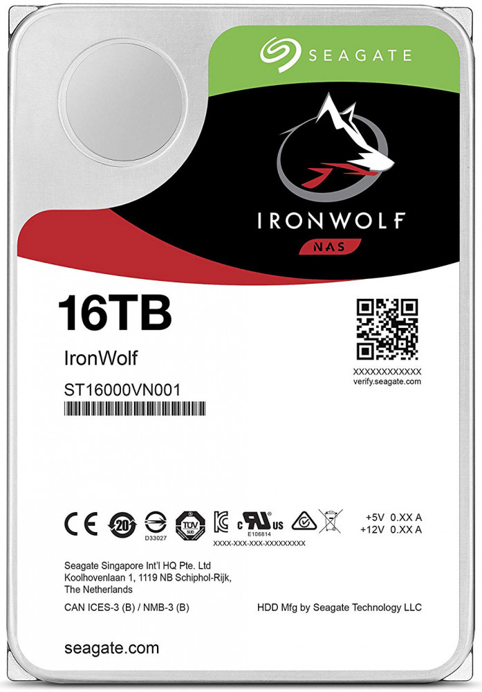   16Tb SATA-III Seagate IronWolf (ST16000VN001)