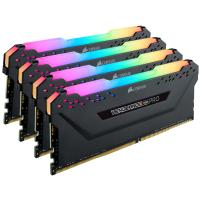   Corsair DDR4, 3600MHz 32GB 4x8GB DIMM, Unbuffered, 18-22-22-42, XMP 2.0, VENGEANCE RGB PRO Heatspreader, RGB LED, 1.35V