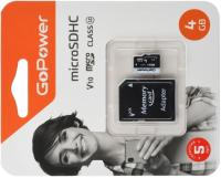 ����� ������ microSD GoPower 4GB Class10 15 ��/��� V10 � ���������