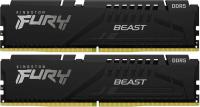 DDR 5 DIMM 32Gb PC51200, 64000Mhz, Kingston FURY Beast Black XMP CL32 (Kit of 2) (KF564C32BBK2-32) (retail)