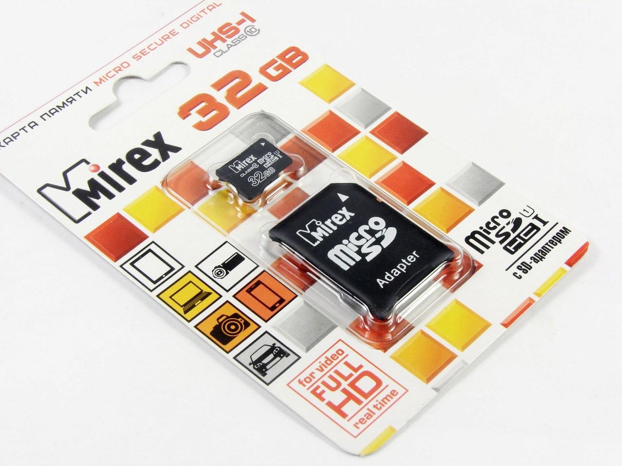 Mirex карта памяти microsdhc 32 гб