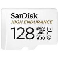   microSD 128GB SanDisk microSDXC Class 10 UHS-I U3 V30 High Endurance Video Monitoring Card