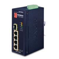  PoE  PLANET ISW-514PTF 4- 10 / 100TX 802.3at PoE +  1-  100FX Ethernet