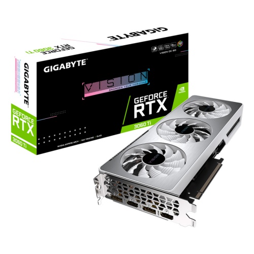  Gigabyte PCI-E 4.0 GV-N306TVISION OC-8GD NVIDIA GeForce RTX 3060Ti 8192Mb 256 GDDR6 1755/14000/HDMIx2/DPx2/HDCP Ret