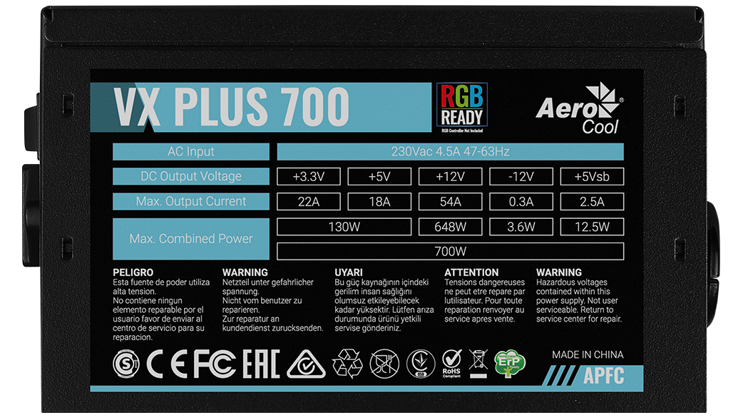 Aerocool vx plus 600 схема