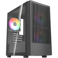 ������ Powercase Mistral SM07 ARGB, Tempered Glass, 3x120mm ARGB PWM fans, ������, mATX  (CMMSM07B-A3)