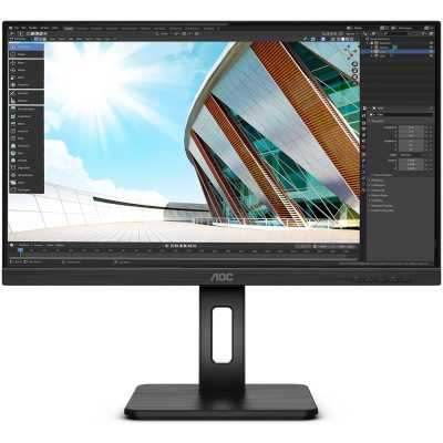 ������� AOC 24" Q24P2Q 2560x1440 IPS WLED 75�� 5ms VGA HDMI DisplayPort