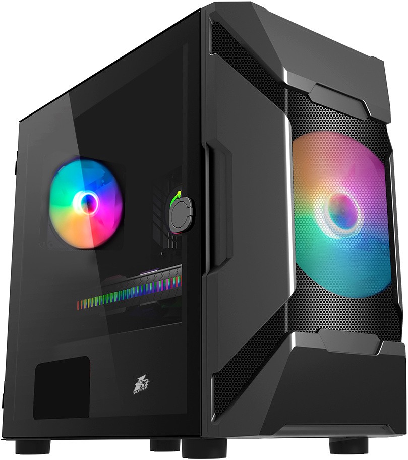  1STPLAYER DK D3-A Black mATX, Mini-ITX, Midi-Tower,  ,  , , 2xUSB 2.0, USB 3.0, Audio (D3-A-BK-2G6P)