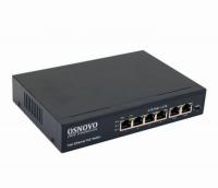 PoE  OSNOVO SW-20600(80W) 6 , 4 PoE  10/100 Base-T, 210/100 Base-T Uplink,  30W  ,   80W