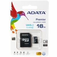  ADATA microSDHC 16Gb Premier Class 10 UHS-I U1 + ADP (40/15 MB/s)