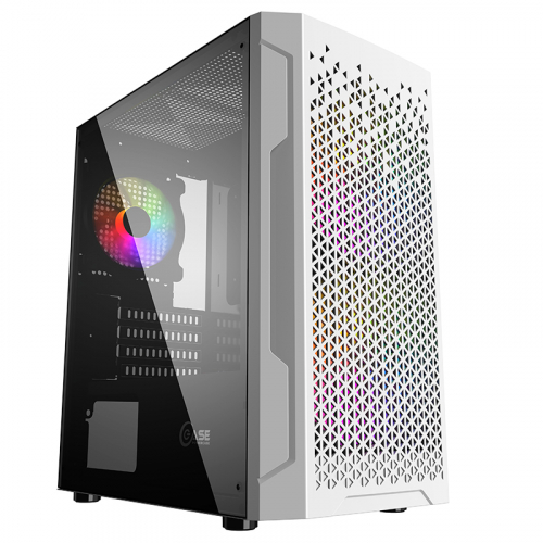  Powercase Mistral Micro Z3W Mesh LED, Tempered Glass, 2x 140mm + 1 120mm 5-color fan, , mATX (CMIMZW-L3)