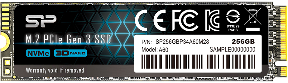   256Gb SSD Silicon Power A60 (SP256GBP34A60M28)