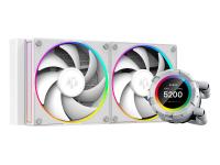    ID-Cooling SL240 white LGA20XX/1700/1200/115X/AM5/AM4 (4/,TDP 260W, PWM, LCD Display, DUAL FAN 120mm, ) RET