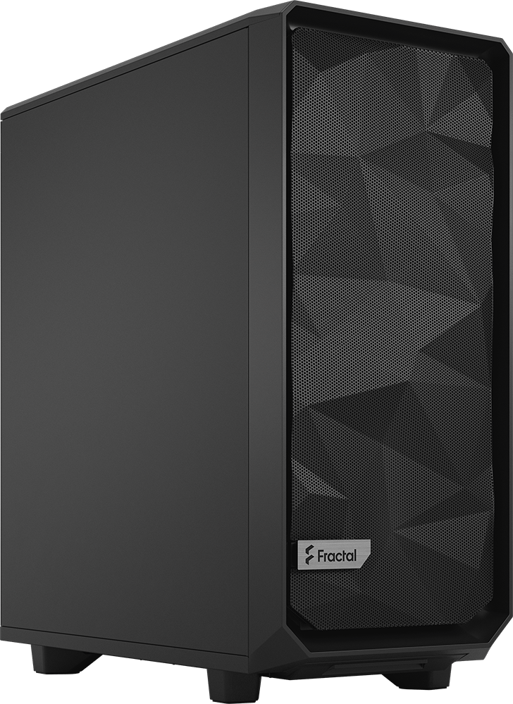 Корпус ATX Fractal Design Meshify 2 Compact Solid, Midi-Tower, без БП, черный