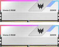   64Gb (2x32 ) Acer Predator Vesta II RGB Silver, DDR5, 6400Mhz, CL32 (32-39-39-102), 1.35V (BL.9BWWR.365)