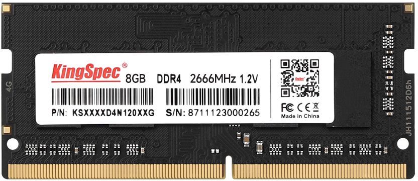   8Gb DDR4 2666MHz KingSpec SO-DIMM (KS2666D4N12008G) 8 , DDR4, 21300 /, CL19, 1.2 