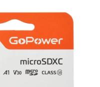����� ������ microSD GoPower 256GB Class10 UHS-I (U3) 100 ��/��� V30 ��� ��������