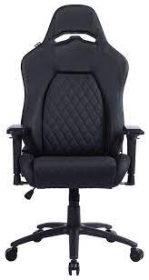 Кресло игровое Cactus CS-CHR-130 черный эко.кожа металл