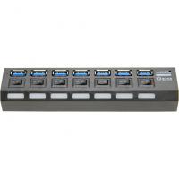 USB  5BITES HB37-303PBK, BLACK