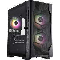 ������ 1STPLAYER DK D4-M ARGB Black / mATX / 2x140mm & 1x120mm ARGB fans / D4-M-BK-2F7-14-1F7