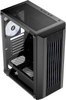 Корпус 1STPLAYER BULLET HUNTER H6 ARGB Black / ATX / 4x120mm ARGB fans / H6-BK-4F7
