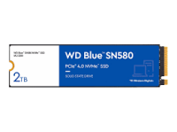 Твердотельный накопитель Твердотельный накопитель/ WD SSD Blue SN580 NVMe, 2000GB, M.2(22x80mm), NVMe, PCIe 3.0 x4, 3D TLC, R/W 3500/3500MB/s, IOPs 600 000/600 000, TBW 900