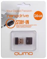 QUMO 16GB USB 2.0 Nano Black,   