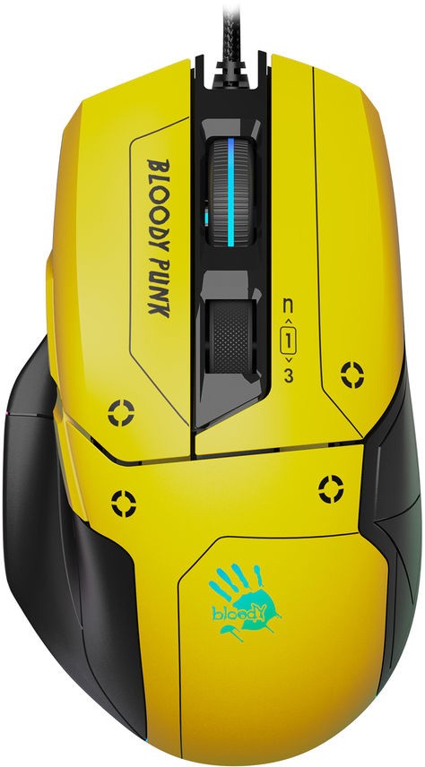   A4Tech Bloody W70 Max Punk Yellow/Black , , 10000 dpi, USB, : , 