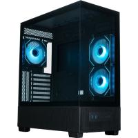 ������ XASTRA Q500 3ARGB-C10 Black ATX/Aquarium/Screewless/ 3x120mm ARGB PWM FM fans/Argb+PWM HUB 10port/ Q500-3FM12A-C10