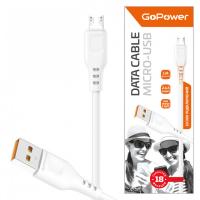  USB (m)-microUSB (m) GoPower GP01M, 1.0 , 2.4A, ,  (1/800)