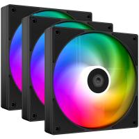 Вентилятор для корпуса ID-COOLING AS-120-ARGB-K TRIO (3 pcs, 120mm, 2000rpm, 58.0 CFM, 27.2 дБ, PWM 4-pin, ARGB, black) (AS-120-ARGB-K TRIO)